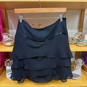 Vintage Richard Malcolm Silk Black Mini Skirt size 10